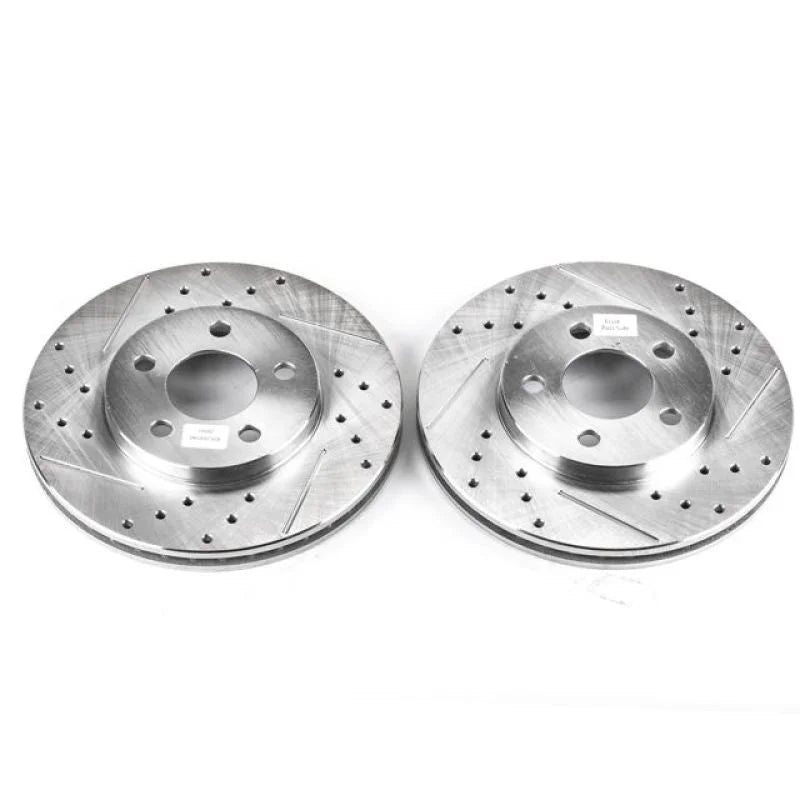 PowerStop Drilled & Slotted Front Rotors Pair fits Chrysler Neon / 2001-2002 Dodge Neon Acr / 2000-2002 Dodge Neon ES / 20...