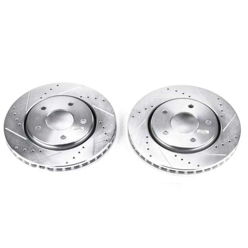 PowerStop Drilled & Slotted Front Rotors Pair fits Chrysler Town / 2008-2016 Chrysler Town & / 2014-2016 Dodge Grand Caravan