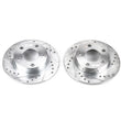 Load image into Gallery viewer, PowerStop Drilled &amp; Slotted Rear Rotors Pair fits 1996-2001 Audi A4 Quattro / 2000-2005 Volkswagen Passat 4 / 2001-2005 Vo...