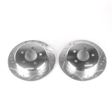 Load image into Gallery viewer, PowerStop Drilled &amp; Slotted Rear Rotors Pair fits 1996-2002 Ford Crown Victoria / 1996-2002 Lincoln Town Car / 1996-2002 M...