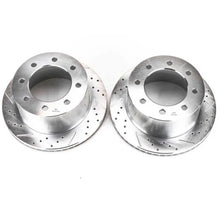 Load image into Gallery viewer, PowerStop Drilled &amp; Slotted Rear Rotors Pair fits 2003-2008 Chevrolet Express 3500 / 2001-2010 Chevrolet Silverado 3500 / ...