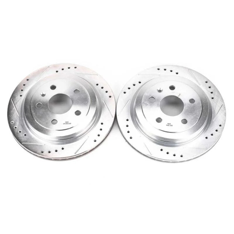 PowerStop Drilled & Slotted Rear Rotors Pair fits 2008-2019 Cadillac CTS / 2010-2019 Cadillac CTS Luxury / 2010-2016 Cadil...
