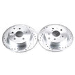 Load image into Gallery viewer, PowerStop Drilled &amp; Slotted Rear Rotors Pair fits 2010-2012 Lexus HS250H / 2006-2018 Toyota RAV4 / 2016-2018 Toyota RAV4 H...