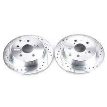 Load image into Gallery viewer, PowerStop Drilled &amp; Slotted Rear Rotors Pair fits 2010-2012 Lexus HS250H / 2006-2018 Toyota RAV4 / 2016-2018 Toyota RAV4 H...