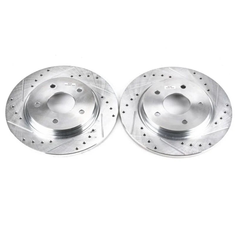 PowerStop Drilled & Slotted Rear Rotors Pair fits Chrysler Town / 2008-2016 Chrysler Town & / 2014-2016 Dodge Grand Caravan