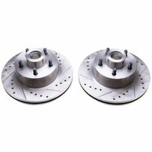 Load image into Gallery viewer, PowerStop Drilled &amp; Slotted Rotors Front Pair fits 1970-1972 Dodge Challenger / 1970 1971 Dodge Challenger R/T / 1972 Dodg...
