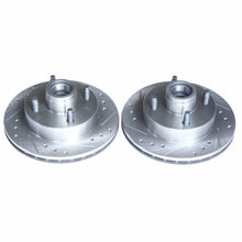 Load image into Gallery viewer, PowerStop Drilled &amp; Slotted Rotors Front Pair fits 1974-1978 Ford Mustang II / 1974-1980 Ford Pinto / 1975 Bobcat / 1976 B...