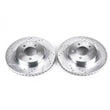 Load image into Gallery viewer, PowerStop Drilled &amp; Slotted Rotors Pair Front fits 1999-2004 Chrysler 300M / 1998-2004 Chrysler Concorde LX / 2002-2004 Ch...