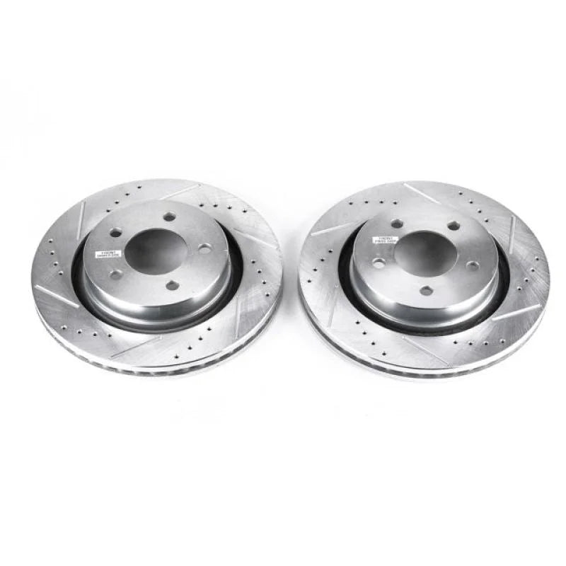 PowerStop Drilled & Slotted Rotors Pair Front fits 1999-2004 Chrysler 300M / 2003 Chrysler 300M Pro-am / 2002-2004 Chrysle...