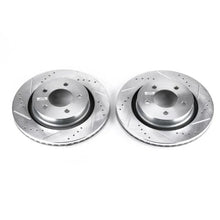 Load image into Gallery viewer, PowerStop Drilled &amp; Slotted Rotors Pair Front fits 1999-2004 Chrysler 300M / 2003 Chrysler 300M Pro-am / 2002-2004 Chrysle...