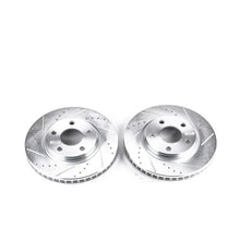 Load image into Gallery viewer, PowerStop Drilled &amp; Slotted Rotors Pair Front fits 2005-2009 Buick LaCrosse CX / 2005-2008 Buick LaCrosse Cxs / 2009 Buick...