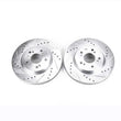 Load image into Gallery viewer, PowerStop Drilled &amp; Slotted Rotors Pair Front fits 2007-2012 Acura RDX / 2010-2012 Acura RDX Sh-awd / 2010-2011 Honda Acco...