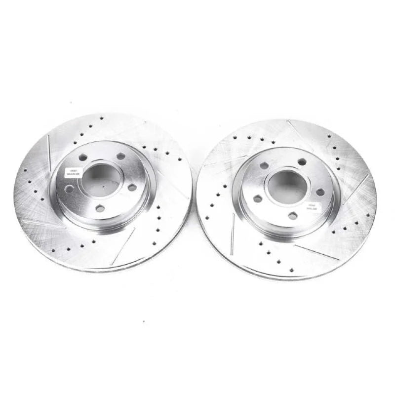 PowerStop Drilled & Slotted Rotors Pair Front fits 2013-2018 Ford C-Max / 2013-2019 Ford Escape S / 2013 Ford Escape SEL /...