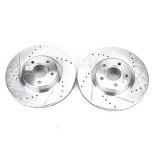 Load image into Gallery viewer, PowerStop Drilled &amp; Slotted Rotors Pair Front fits 2013-2018 Ford C-Max / 2013-2019 Ford Escape S / 2013 Ford Escape SEL /...
