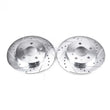 Load image into Gallery viewer, PowerStop Drilled &amp; Slotted Rotors Pair Rear fits 2005-2009 Buick LaCrosse CX / 2005-2008 Buick LaCrosse Cxs / 2009 Buick ...