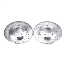 Load image into Gallery viewer, PowerStop Drilled &amp; Slotted Rotors Pair Rear fits 2005-2009 Buick LaCrosse CX / 2005-2008 Buick LaCrosse Cxs / 2009 Buick ...