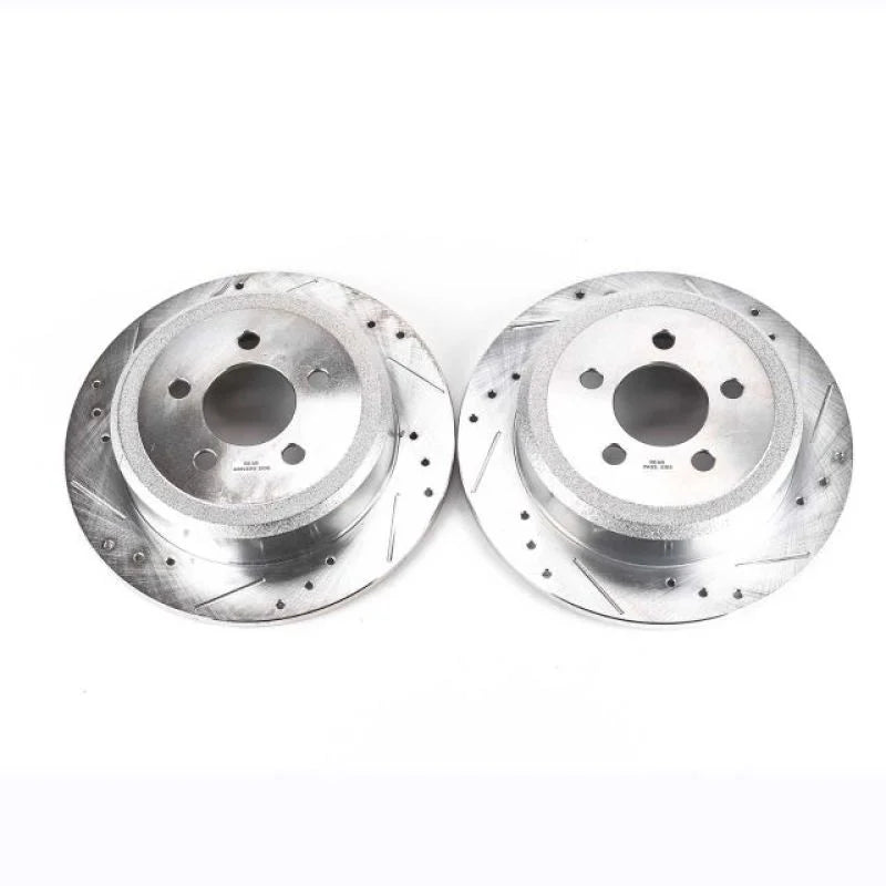 PowerStop Drilled & Slotted Rotors Pair Rear fits 2010-2011 Dodge Nitro Detonator / 2007-2009 Dodge Nitro R/T / 2009-2011 ...