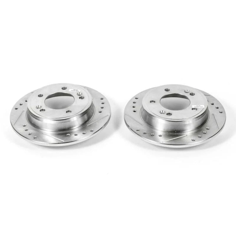 PowerStop Drilled & Slotted Rotors Pair fits 2014-2020 Hyundai Elantra / 2011-2013 Hyundai Elantra Gls / 2011-2020 Hyundai...
