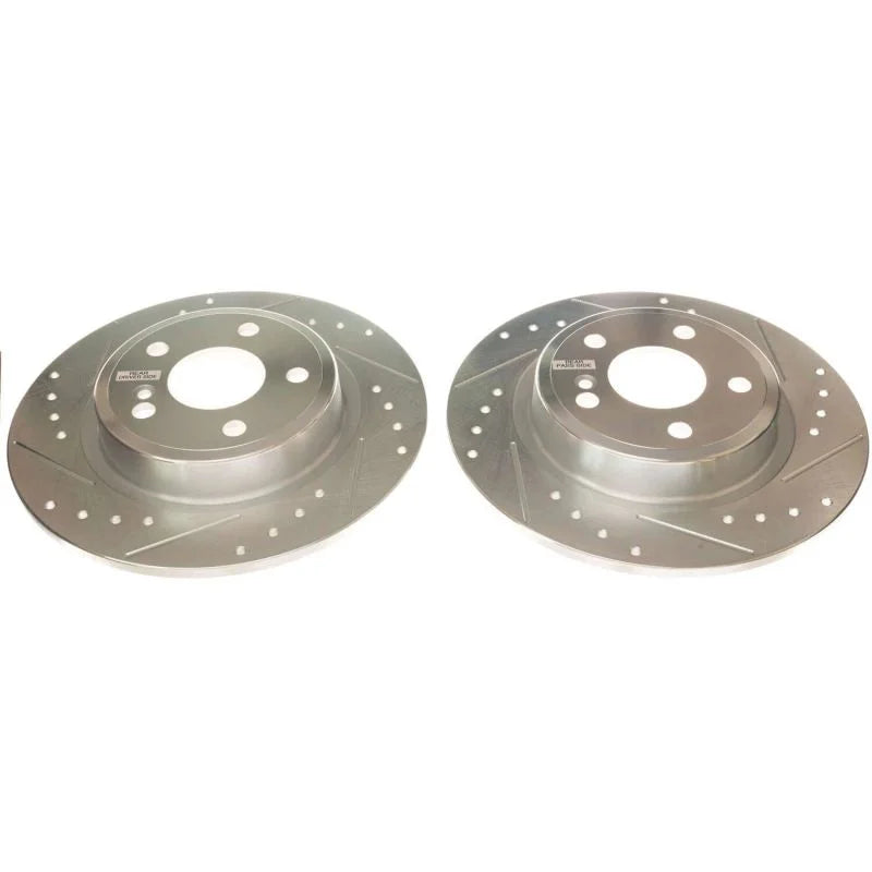 PowerStop Drilled & Slotted Rotors Pair fits 2017-2019 Infiniti QX30 / 2014 2015 Mercedes-Benz B Electric / 2016 2017 Merc...