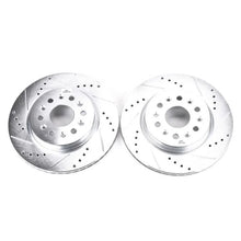 Load image into Gallery viewer, PowerStop Drilled &amp; Slotted Rotors Pair fits 2018-2024 Buick Enclave / 2017-2025 Cadillac XT5 / 2020-2024 Cadillac XT6 / 2...