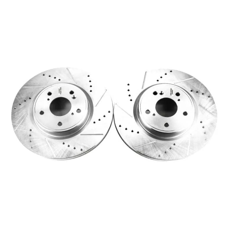 PowerStop Drilled & Slotted Rotors Pair fits 2023-2025 Acura Integra / 2021 2022 Honda Accord / 2018-2020 Honda Accord EX-...