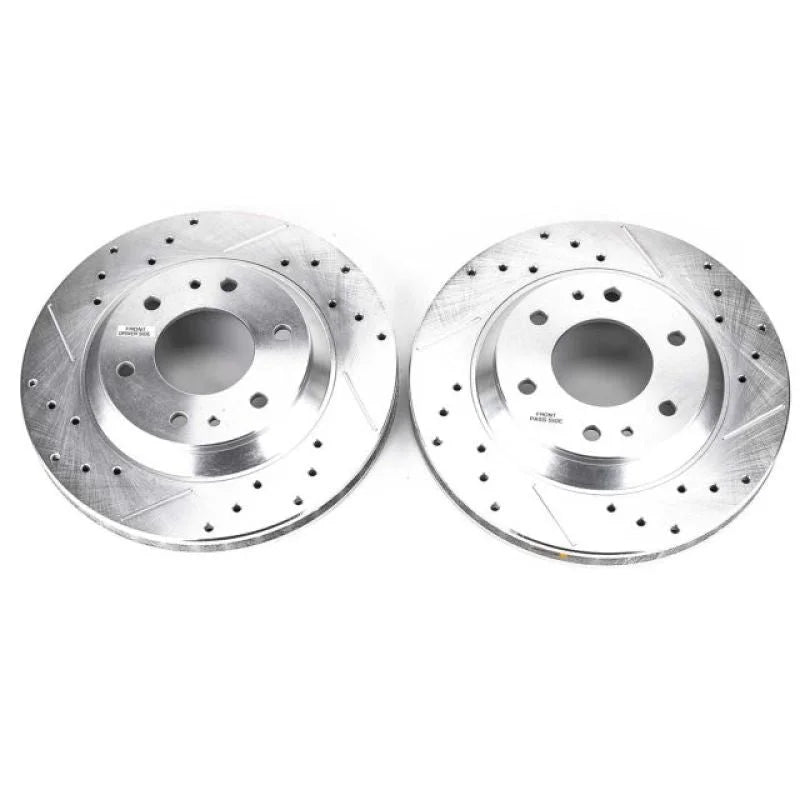 PowerStop Drilled & Slotted Rotors Pair fits Buick Rainier / 2004 2005 Buick Rainier Cxl / 2002-2005 Chevrolet TrailBlazer...