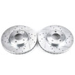 Load image into Gallery viewer, PowerStop Drilled &amp; Slotted Rotors Pair fits Ford Taurus / 2001-2004 Ford Taurus LX / 2001-2007 Ford Taurus SE / 1996-1999...