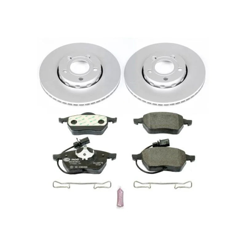 PowerStop Euro-Stop Brake Kit Front fits 1999-2004 Audi A4 / 2003-2006 Audi A4 Cabriolet / 1999-2005 Audi A4 Quattro Avant...