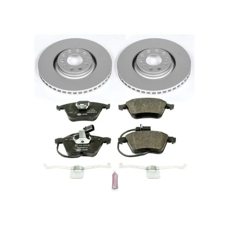 PowerStop Euro-Stop Brake Kit Front fits 2005-2009 Audi A4 / A4 Quattro - Main Product View