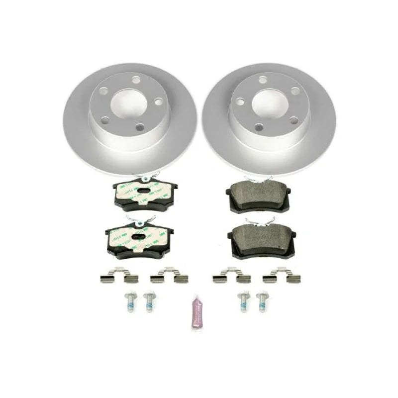 PowerStop Euro-Stop Brake Kit Rear fits 1999-2004 Audi A6 Quattro Avant - Main Product View