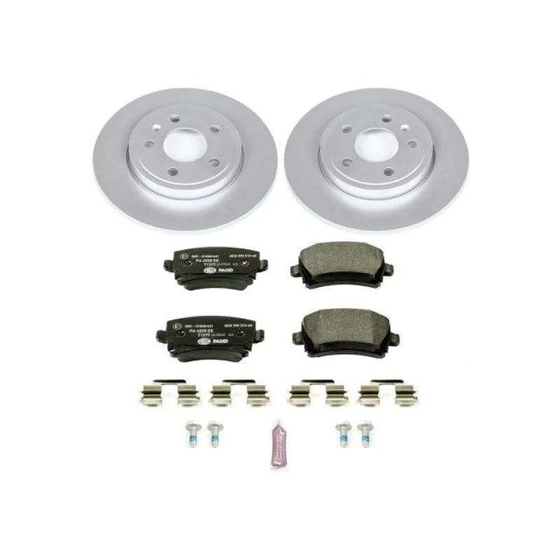 PowerStop Euro-Stop Brake Kit Rear fits 2005-2009 Audi A4 / A4 Quattro - Main Product View