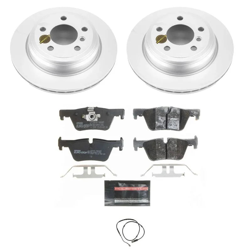 PowerStop Euro-Stop Brake Kit Rear fits 2013-2018 BMW 320I Xdrive / 2014-2018 BMW 328D Xdrive / 2016 BMW 328I / 2014-2016 ...