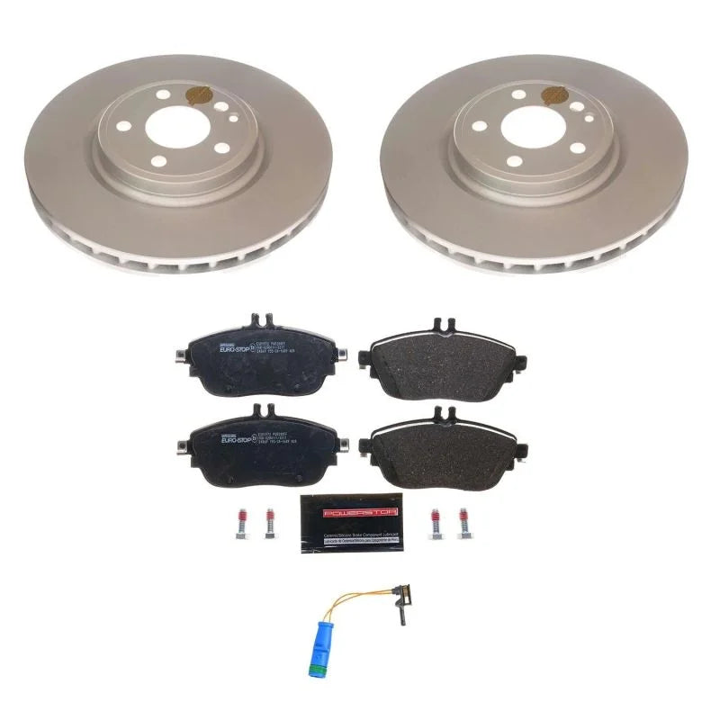 PowerStop Euro-Stop Brake Kit fits 2017-2018 Infiniti QX30 / 2019 Infiniti QX30 Essential / Infiniti QX30 / 2014-2019 Merc...