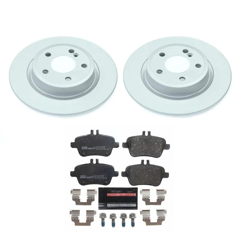 PowerStop Euro-Stop Brake Kit fits 2017-2019 Infiniti QX30 / 2014 2015 Mercedes-Benz B Electric / 2016 2017 Mercedes-Benz ...