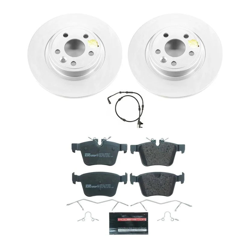 PowerStop Euro-Stop Brake Kit fits 2018-2019 Jaguar E-pace / 2018 Jaguar E-pace First Edition / 2018-2019 Land Rover Disco...