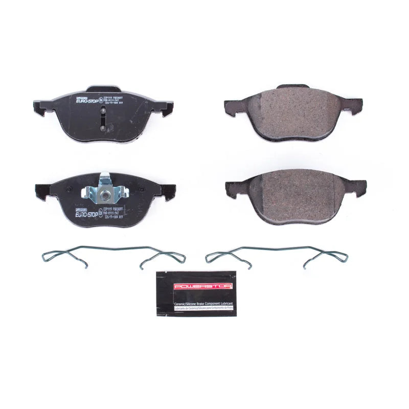 PowerStop Euro-Stop ECE-R90 Front Brake Pads fits 2013-2018 Ford C-Max / 2018-2020 Ford Ecosport / 2013-2019 Ford Escape S...