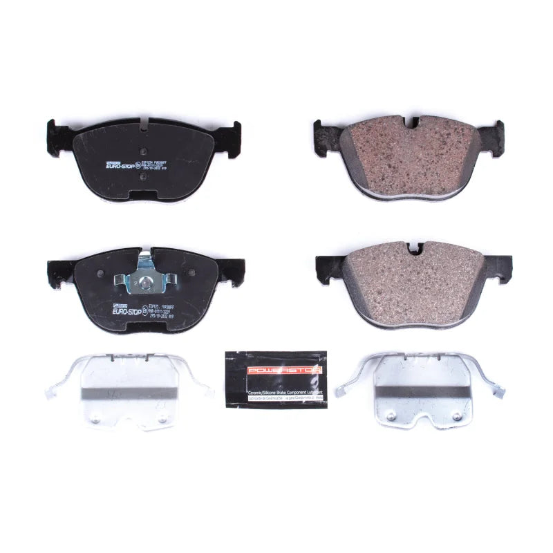 PowerStop Euro-Stop ECE-R90 Front Brake Pads fits 2016-2018 BMW X4 / 2007-2018 BMW X5 / 2008-2019 BMW X6 - Main Product View