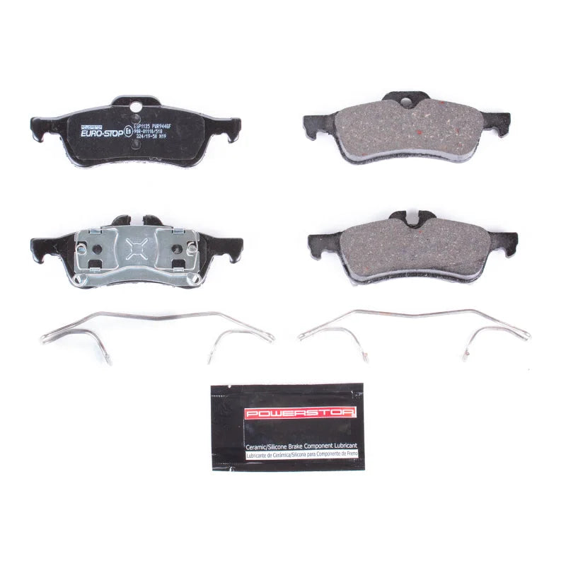 PowerStop Euro-Stop ECE-R90 Rear Brake Pads fits 2004-2008 Mini Cooper - Main Product View
