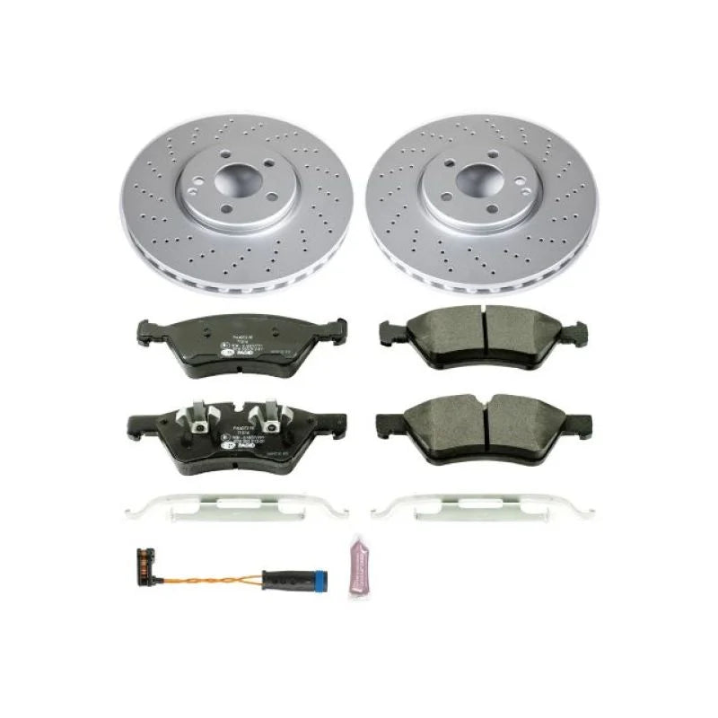 PowerStop Euro-Stop Front Brake Kit fits 2007-2009 Mercedes-Benz E350 4MATIC / 2007-2009 Mercedes-Benz E550 4MATIC - Main ...