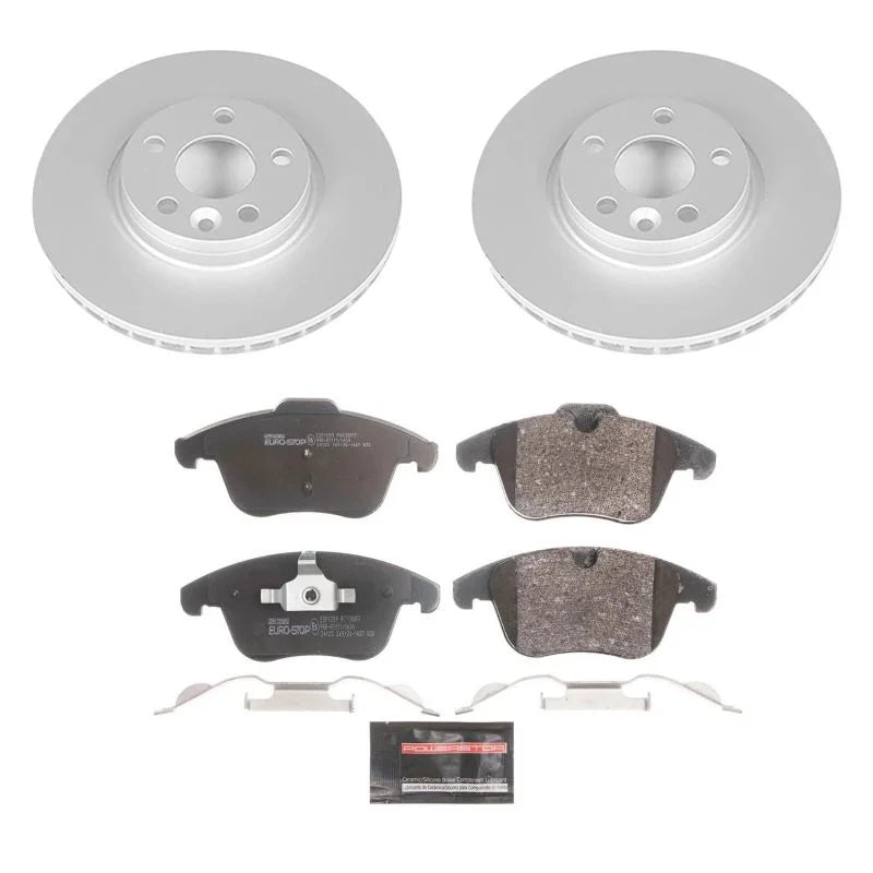 PowerStop Euro-Stop Front Brake Kit fits 2008-2015 Land Rover LR2 - Main Product View