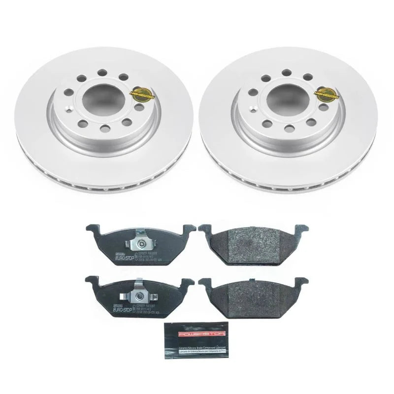 PowerStop Euro-Stop Front Brake Kit fits 2011-2015 Volkswagen Jetta - Main Product View