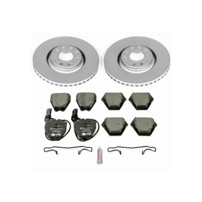 PowerStop Euro-Stop Front Brake Kit fits Audi A6 / 2000-2001 Audi A6 Quattro / 2001-2005 Audi Allroad Quattro / 2000-2002 ...