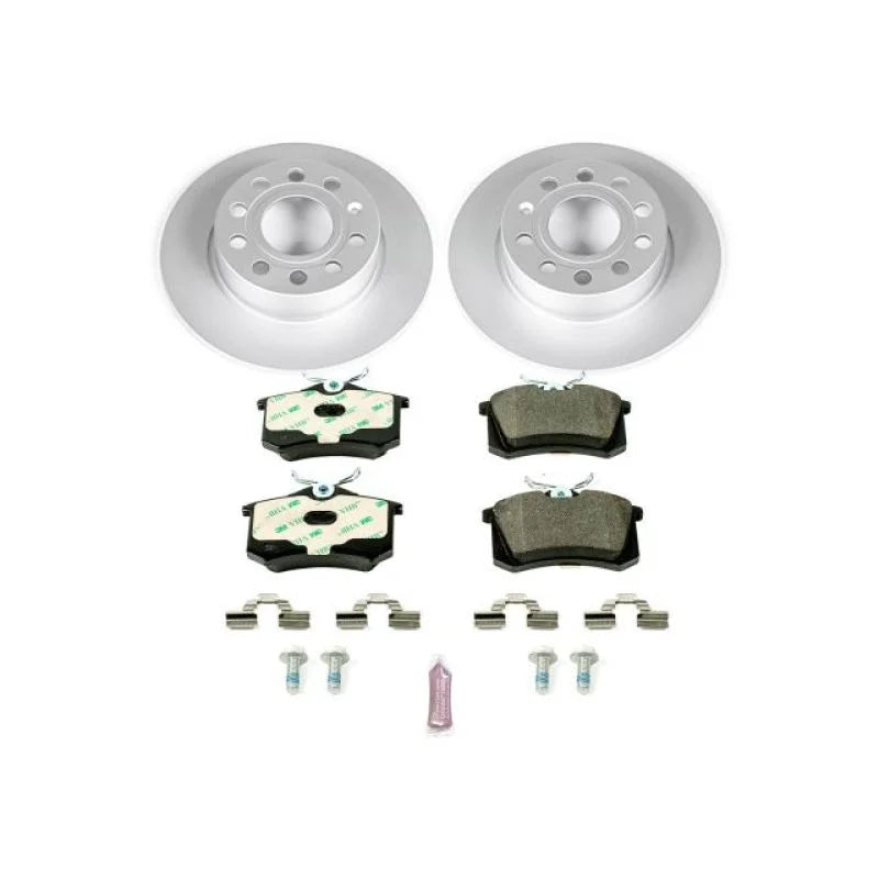 PowerStop Euro-Stop Rear Brake Kit fits 2010-2013 Audi A3 / 2013-2019 Volkswagen Beetle / 2016-2018 Volkswagen Beetle Dune