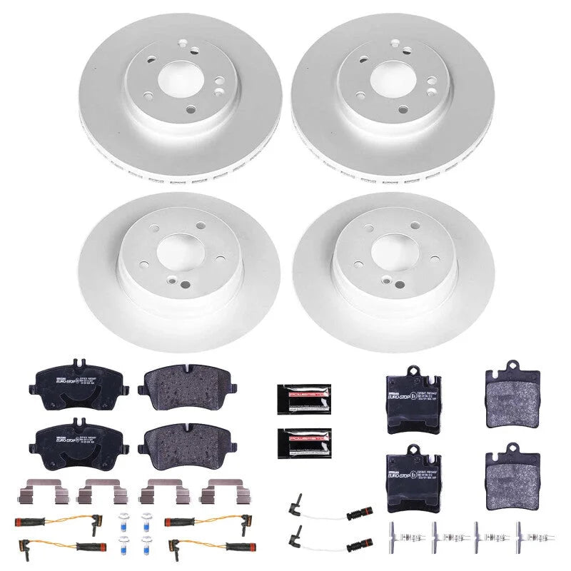 PowerStop Eurostop Front and Rear Brake Kit fits 2003 Mercedes-Benz C230 / 2003-2005 Mercedes-Benz C240 / 2006 2007 Merced...