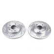Load image into Gallery viewer, PowerStop Evolution Drilled &amp; Slotted Front Rotors - Pair fits 2002-2005 Land Rover Freelander - Main Product View