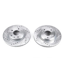 Load image into Gallery viewer, PowerStop Evolution Drilled &amp; Slotted Front Rotors - Pair fits 2002-2005 Land Rover Freelander - Main Product View