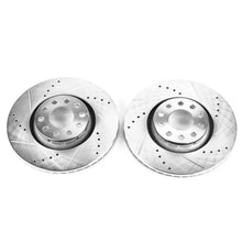 Load image into Gallery viewer, PowerStop Evolution Drilled &amp; Slotted Front Rotors - Main Product View