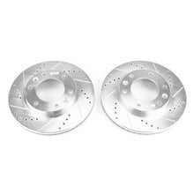 Load image into Gallery viewer, PowerStop Evolution Drilled &amp; Slotted Front Rotors - Main Product View