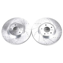 Load image into Gallery viewer, PowerStop Evolution Drilled &amp; Slotted Front Rotors - Main Product View