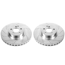 Load image into Gallery viewer, PowerStop Evolution Drilled &amp; Slotted Front Rotors - Main Product View